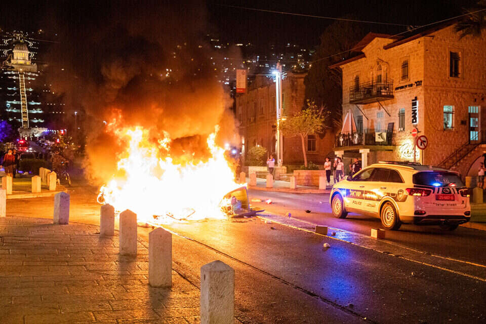 חשש מאנרכיה בערים המעורבות. מהומות בחיפה, מאי 2021 , מישל דוט קום