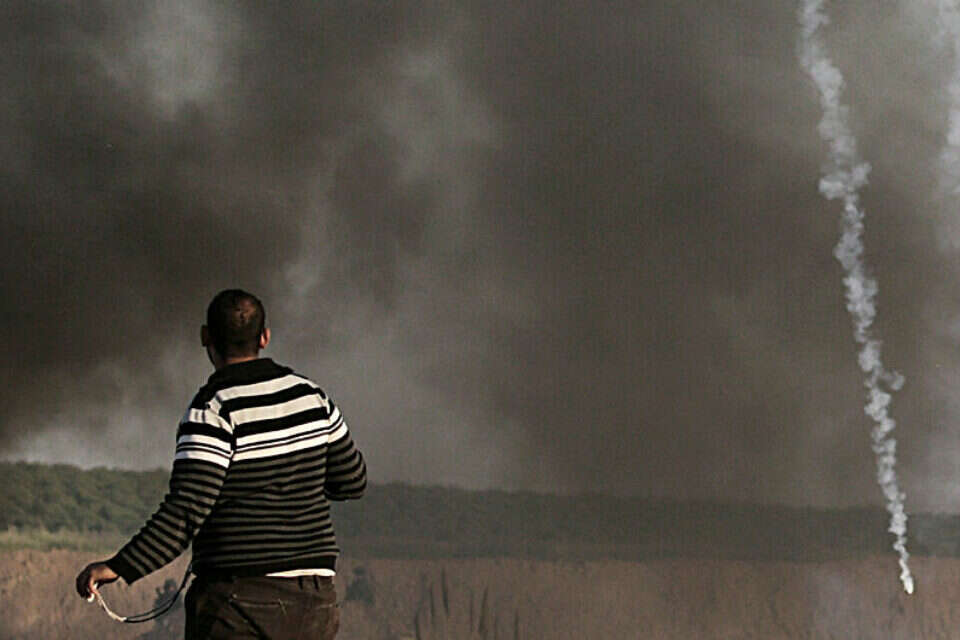 מתיחות בגבול עזה // צילום: EPA // מתיחות בגבול עזה // צילום: EPA ,