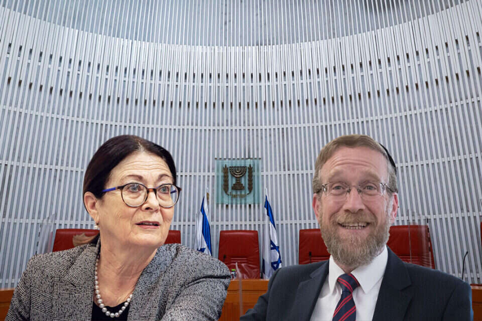 נשיאת העליון אסתר חיות, ח"כ יצחק פינדרוס , אורן בן חקון, נעם ריבקין פנטון