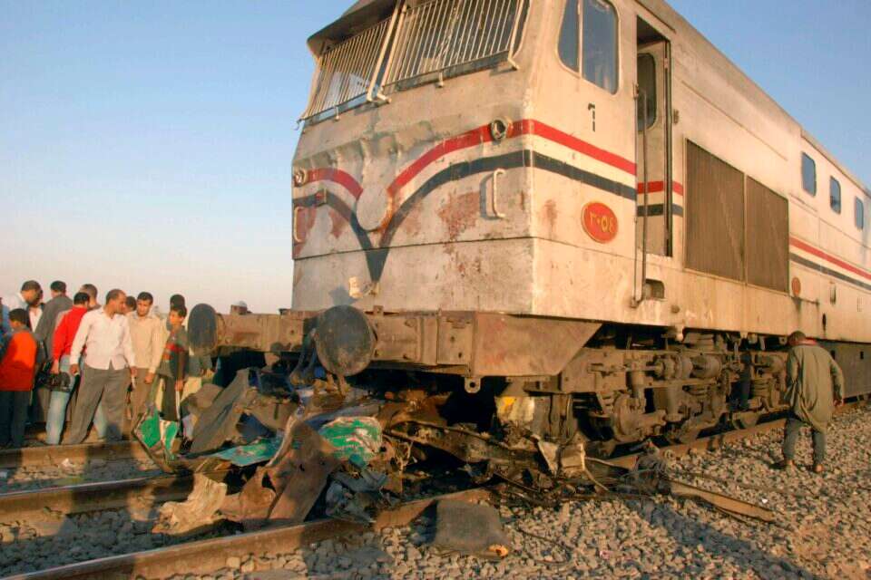 בנובמבר 2012 התרסקות רכבת בדרום מצרים גרמה למותם של 49 אנשים, רובם ילדים // צילום: אי.פי ,