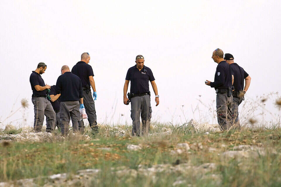 חבלני משטרה בזירה // צילום: קוקו ,