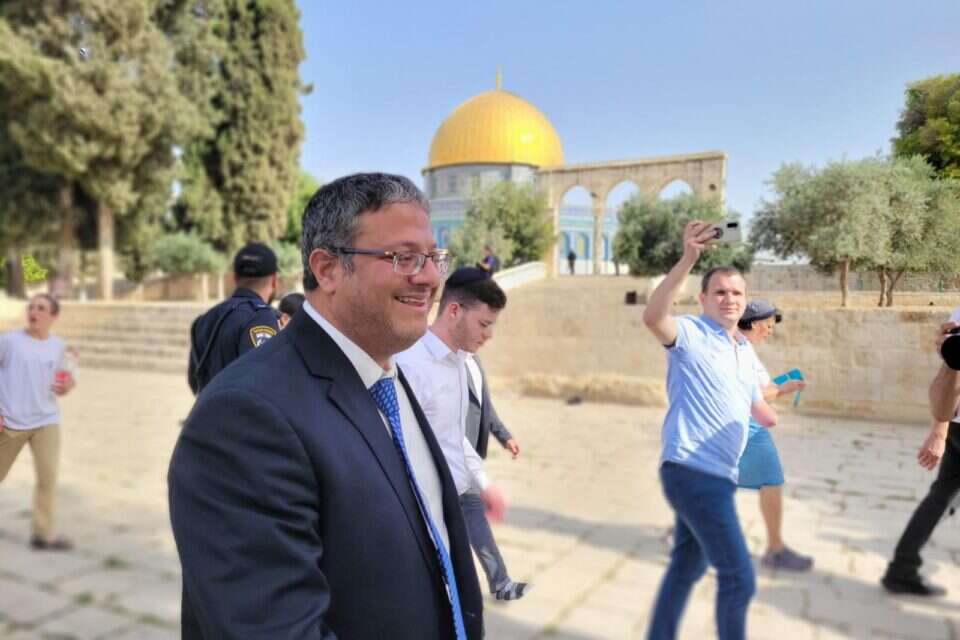 השר בן גביר בהר הבית (ארכיון)