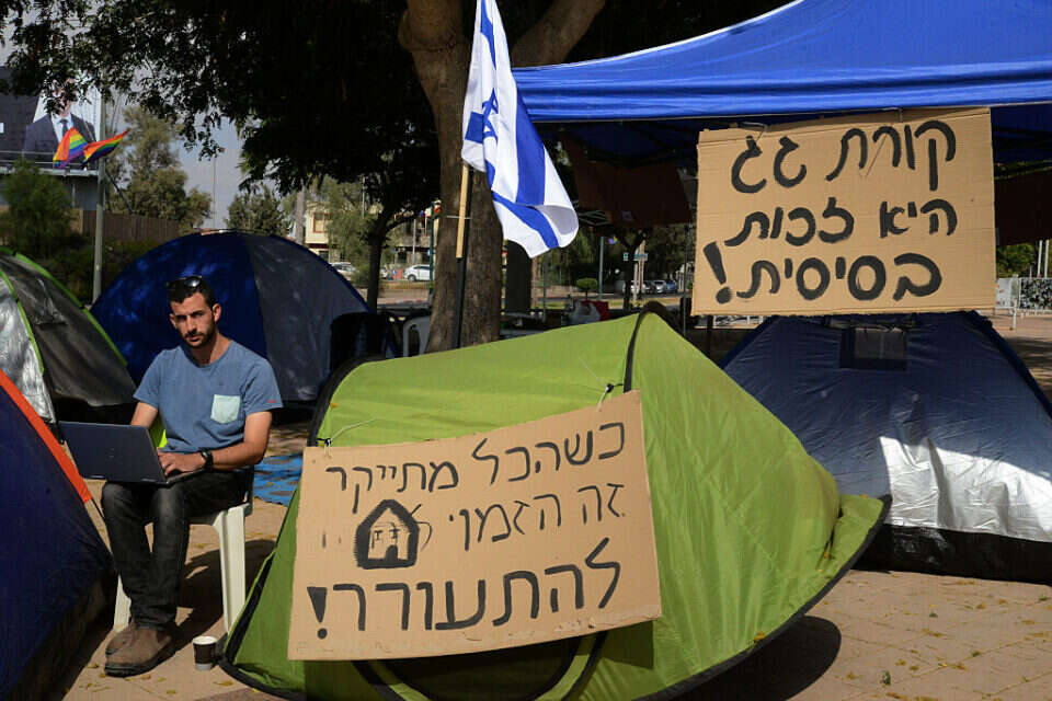 מאהל מחאה על יוקר הדיור (ארכיון) , דודו גרינשפן