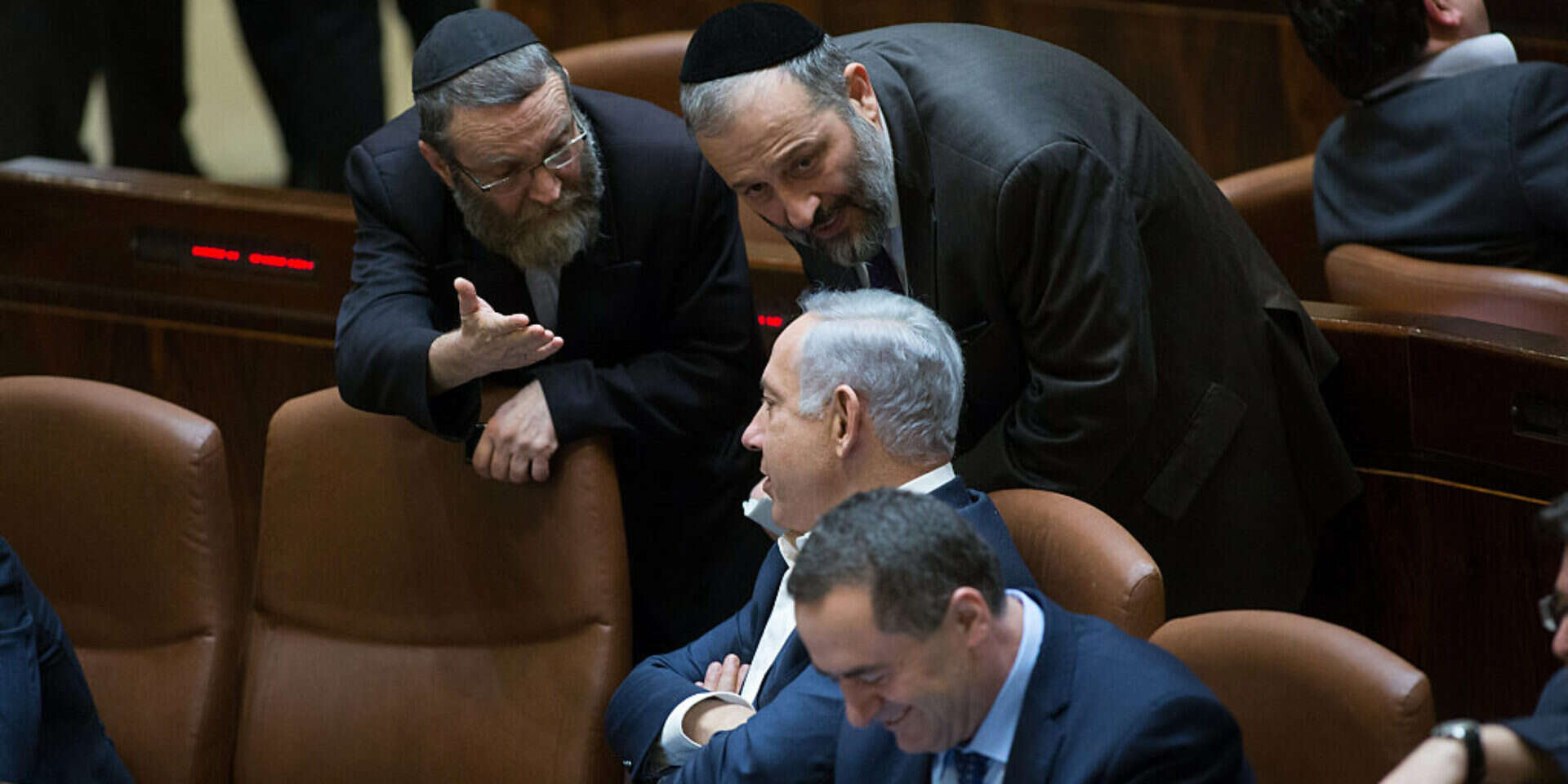 בנימין נתניהו, אריה דרעי, משה גפני וישראל כץ , אורן בן חקון