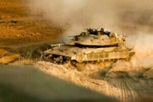 טנק צה"ל בפעילות במהלך מבצע "עלות השחר"