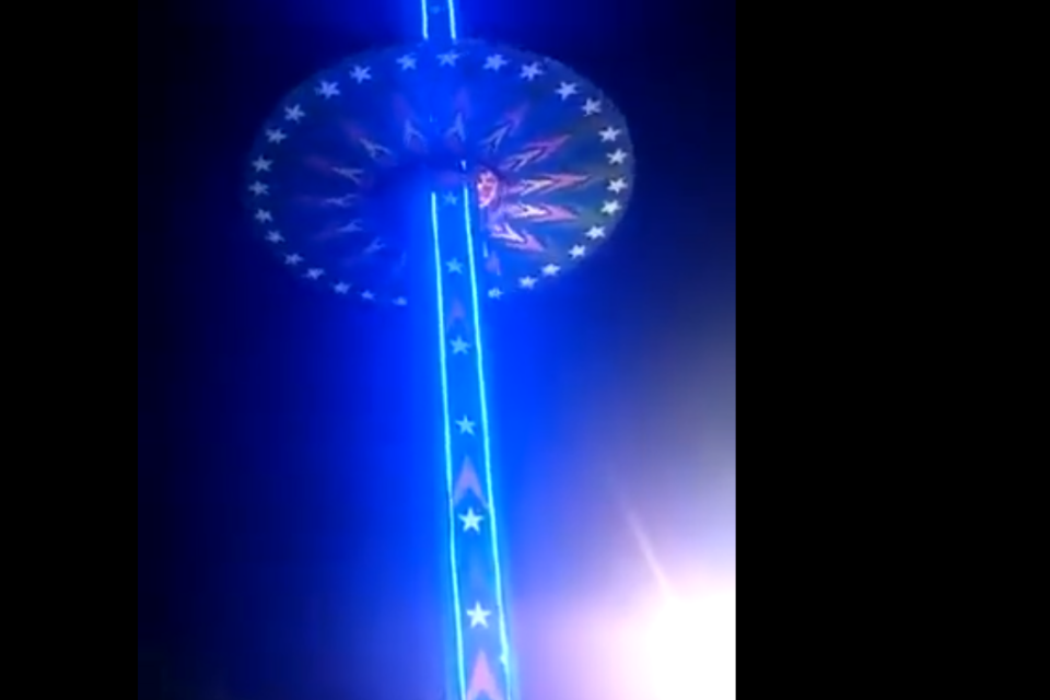 רגע לפני האסון בפארק השעשועים בהודו , רשתות חברתיות (צילום מסך)