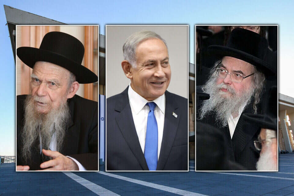 הרב ישכר דב רוקח, בנימין נתניהו והרב גרשון אדלשטיין , אורן בן חקון, גדעון מרקוביץ', שוקי לרר