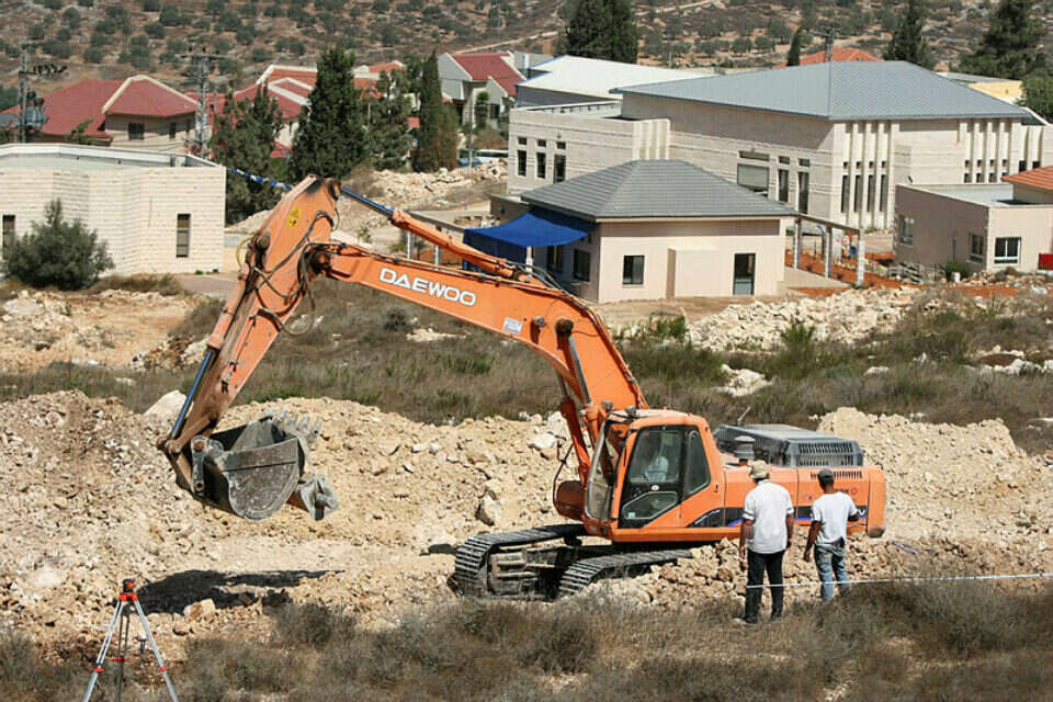 אתר בנייה בצפון השומרון (ארכיון) , עומר מסינגר