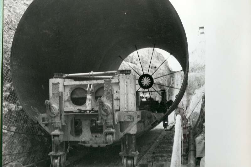 העבודות על בניית המוביל הארצי // צילום: ארכיון מקורות