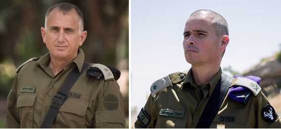 מימין: אלוף יואל סטריק, מפקד פיקוד הצפון, ואלוף תמיר היימן, מפקד הגיס הצפוני