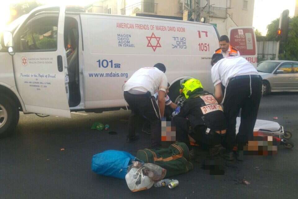 זירת התאונה ברמת גן // צילום: דוברות מד"א // זירת התאונה ברמת גן // צילום: דוברות מד"א , 