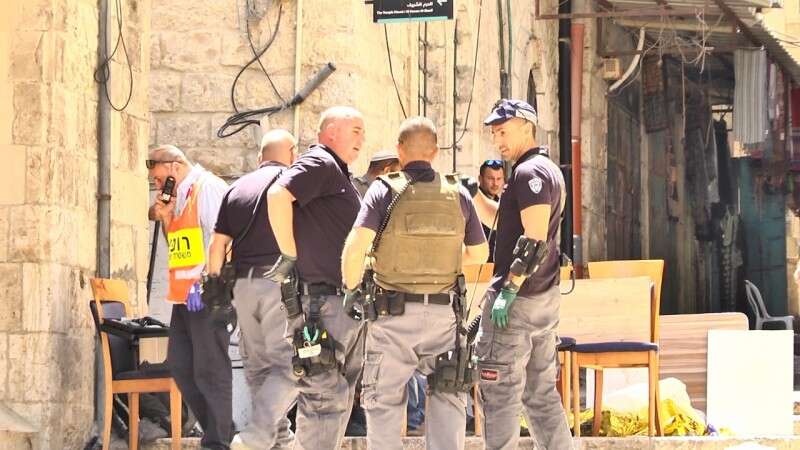 שוטרים בזירת הפיגוע בירושלים // צילום: דוברות המשטרה