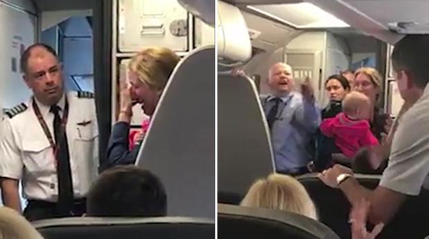 התקרית המביכה בטיסת "אמריקן איירלינס" // צילום מסך