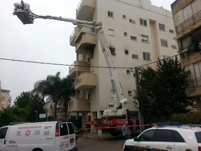 זירת הדליקה // צילום: תיעוד מבצעי מד"א