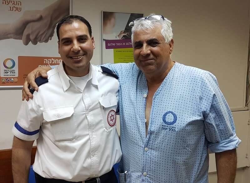 אשר לנקרי וחובש בכיר במדא עומר עדייף - צילום דוברות מדא 12.3.17