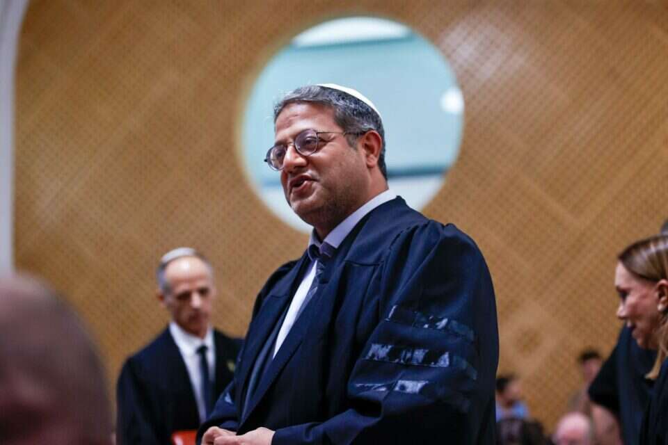 בן גביר במהלך הדיון בבג"ץ (ארכיון) , אורן בן חקון