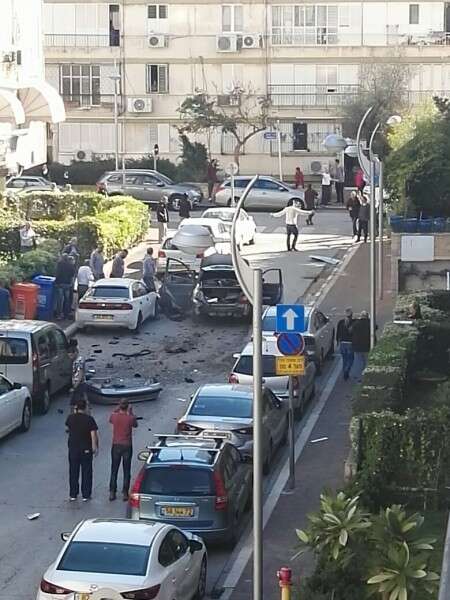 זירת הפיצוץ // צילום: דניאל חובט