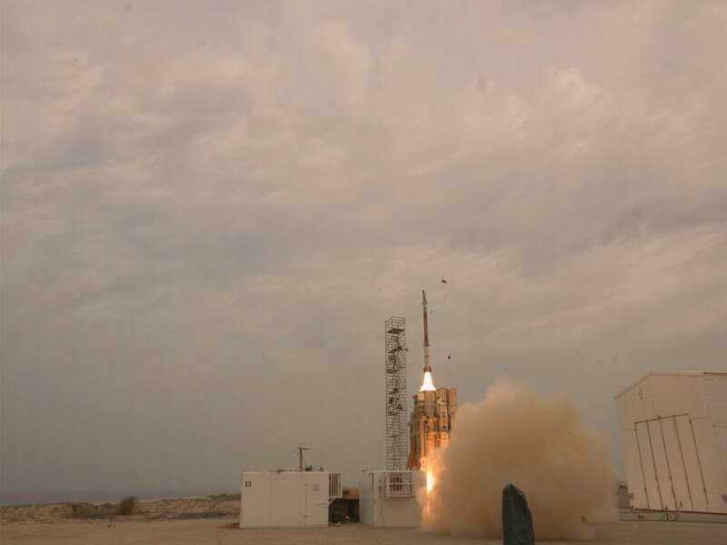 ניסוי במערכת שרביט קסמים // צילום: מנהלת "חומה" במשרד הביטחון