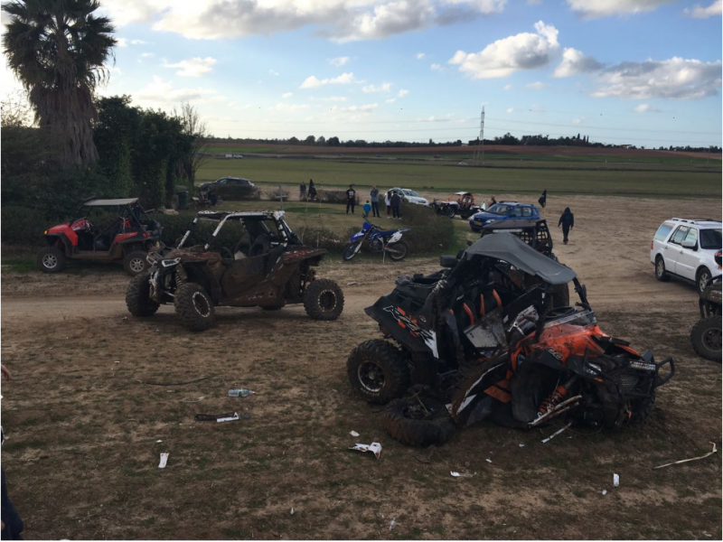 זירת התאונה // צילום: דוברות המשטרה