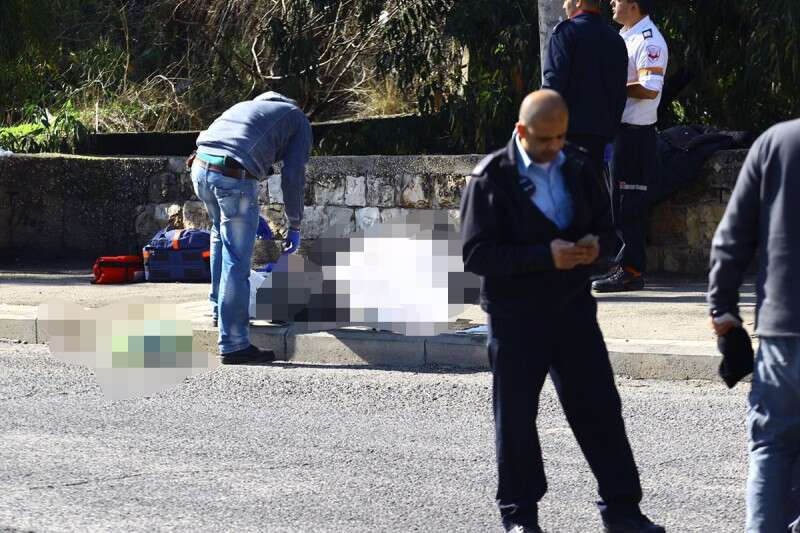 זירת הירי ברחוב הגיבורים // צילום: מישל דוט קום