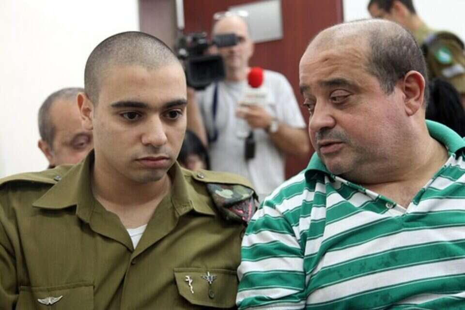 סמ"ר אלאור אזריה ואביו צר'לי // צילום: גדעון מרקוביץ' // סמ"ר אלאור אזריה ואביו צר'לי // צילום: גדעון מרקוביץ' ,