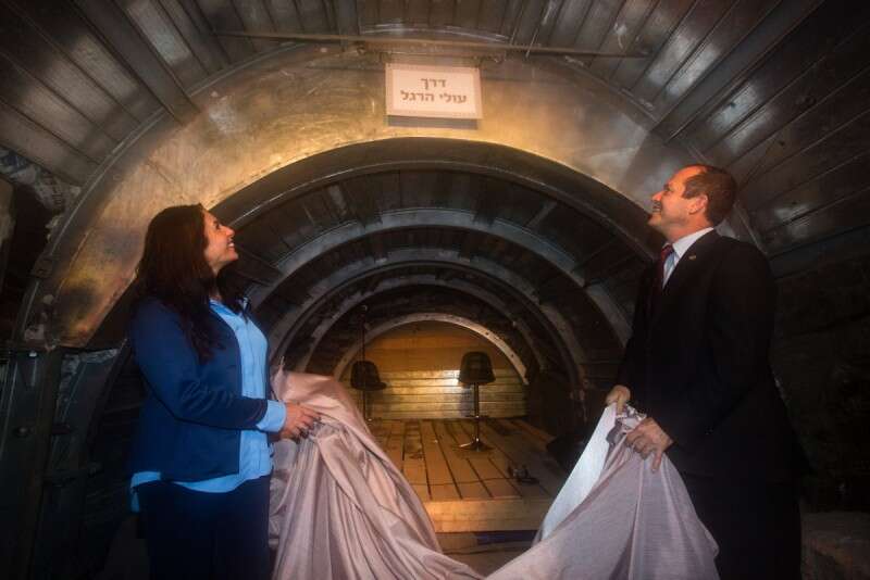 השרה רגב וראש העיר ברקת בחנוכת "דרך עולי הרגל" // צילום: דודי ועקנין