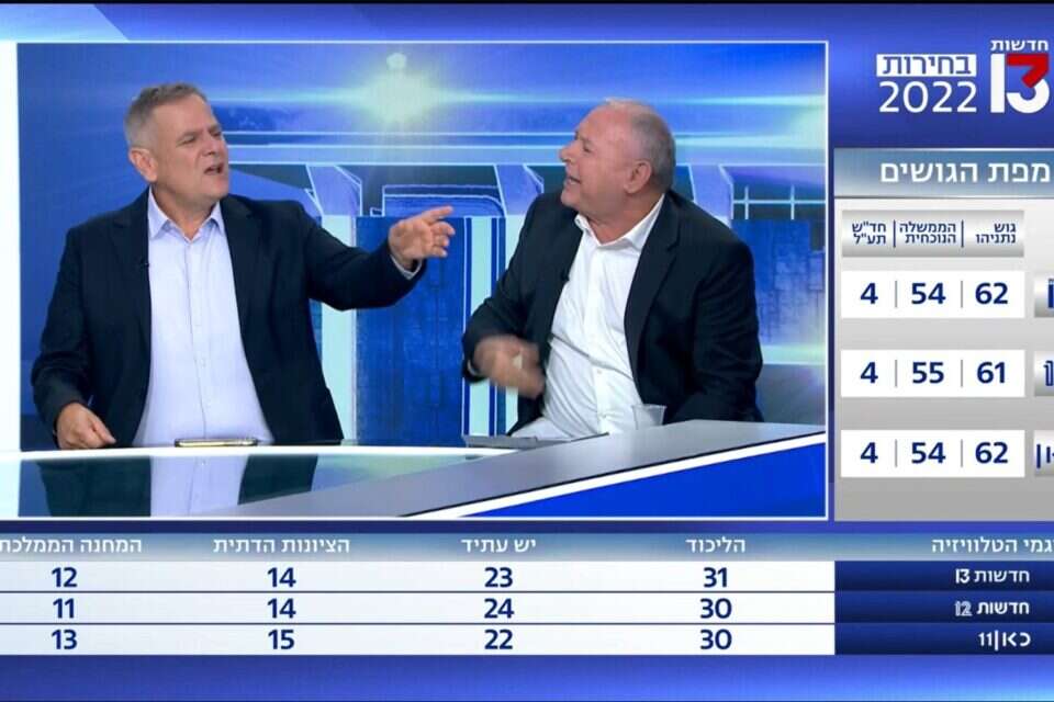 אמסלם והורוביץ. צילום מסך מערוץ 13 ,