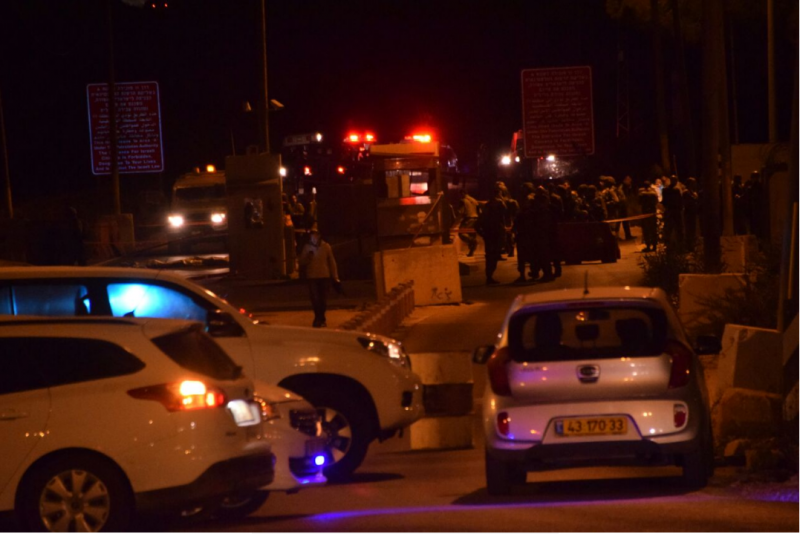 זירת הפיגוע // צילום: ענבל ראובני/TPS