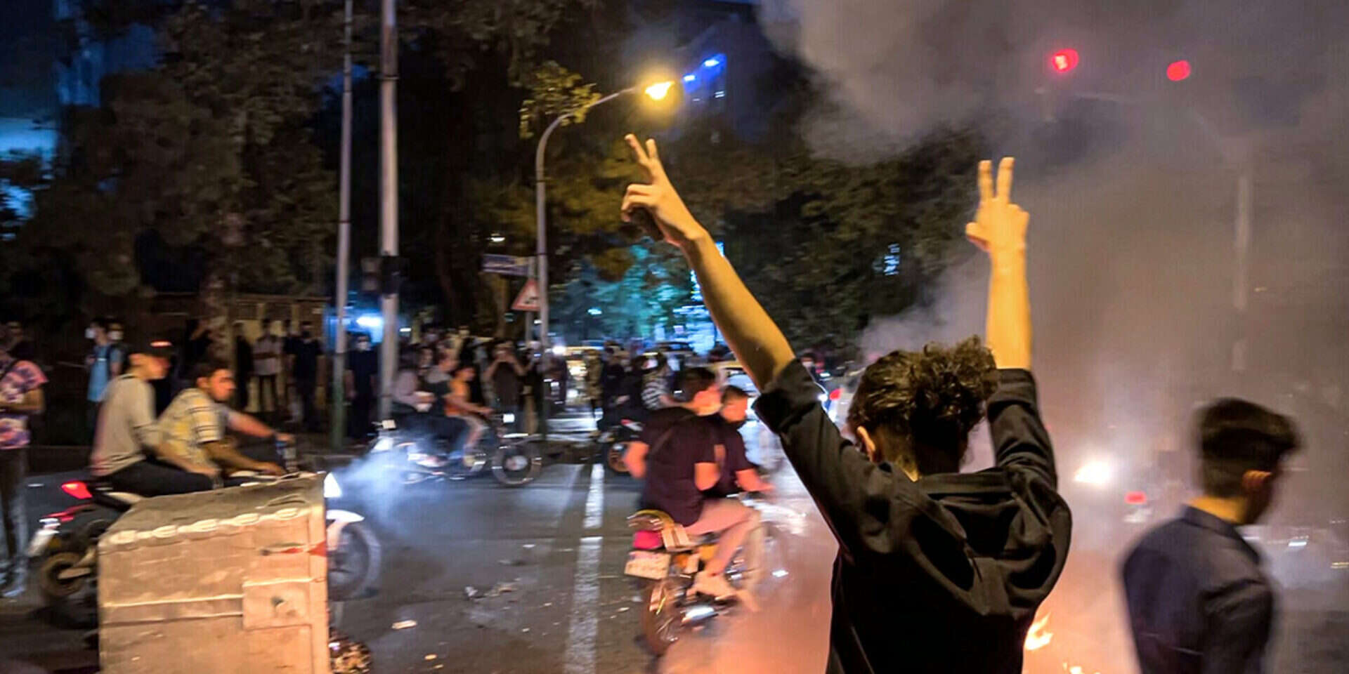 הפגנת מחאה אלימה באיראן בעקבות מותה של מהסא אל אמיני, ספטמבר 2022 (ארכיון) , Getty Images