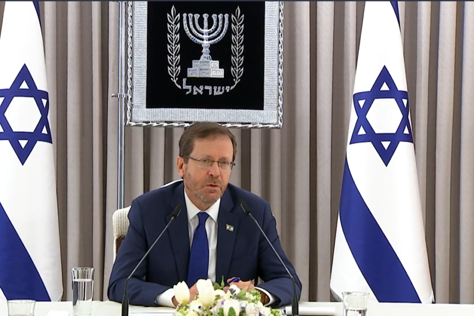 הרצוג בסבב השיחות בבחירות הקודמות , לע"מ