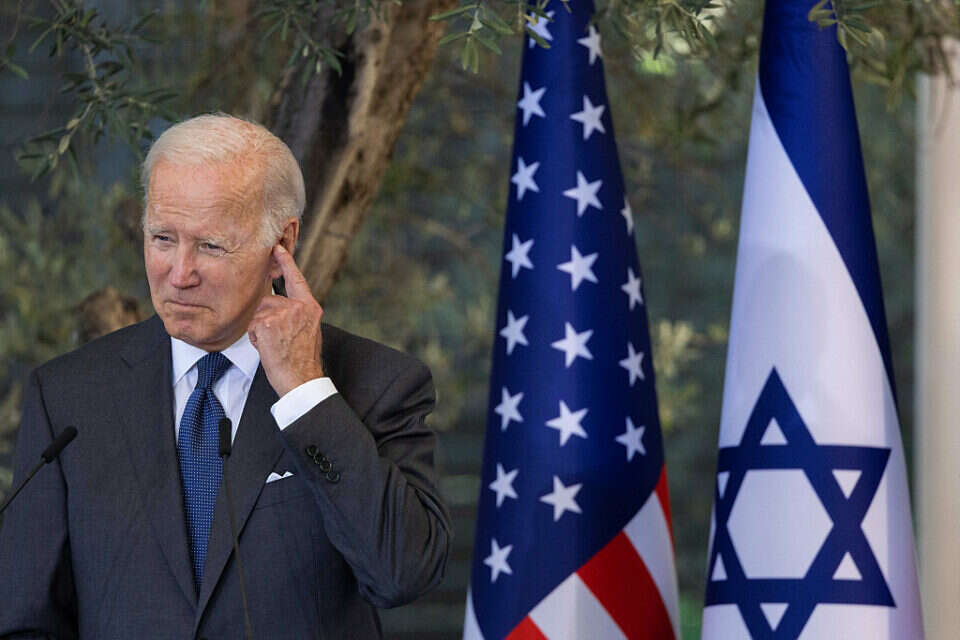 חושש מממשלת ימין. ביידן בביקור בישראל, ארכיון , יהונתן זינדל/פלאש 90
