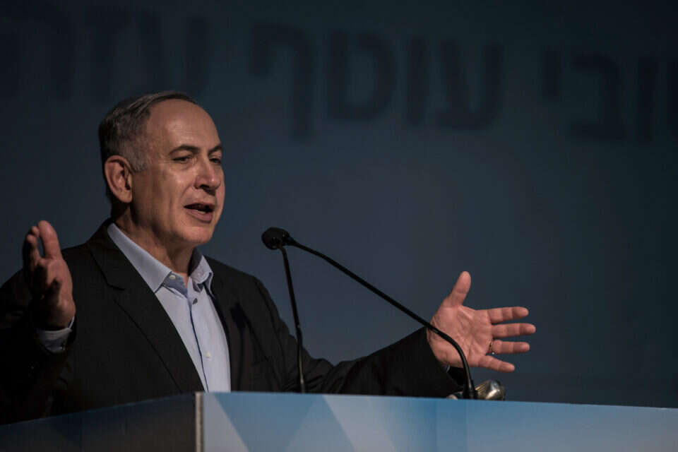 נתניהו נואם בשדרות. "מטפחים גם את המחץ בהתקפה" // נתניהו נואם בשדרות. "מטפחים גם את המחץ בהתקפה" ,