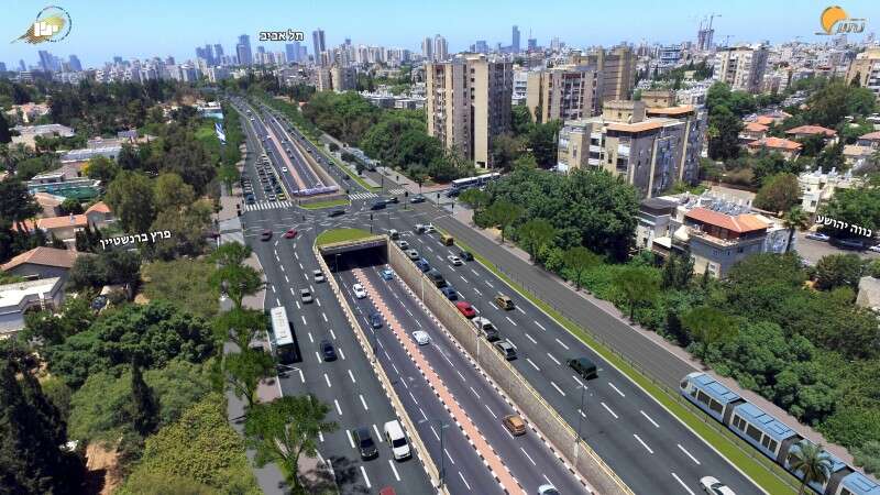 הדמיית רכבת קלה בגוש דן // צילום: חברת נת"ע