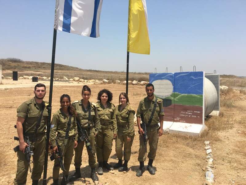 צוות בלון התצפית "גאיה" מול רצועת עזה // צילום: דו"צ