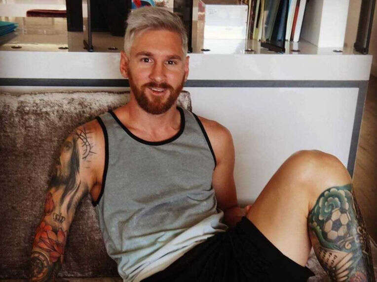 הלוק החדש של ליאו מסי. משבר גיל ה-30? // צילום: מתוך אינסטגרם