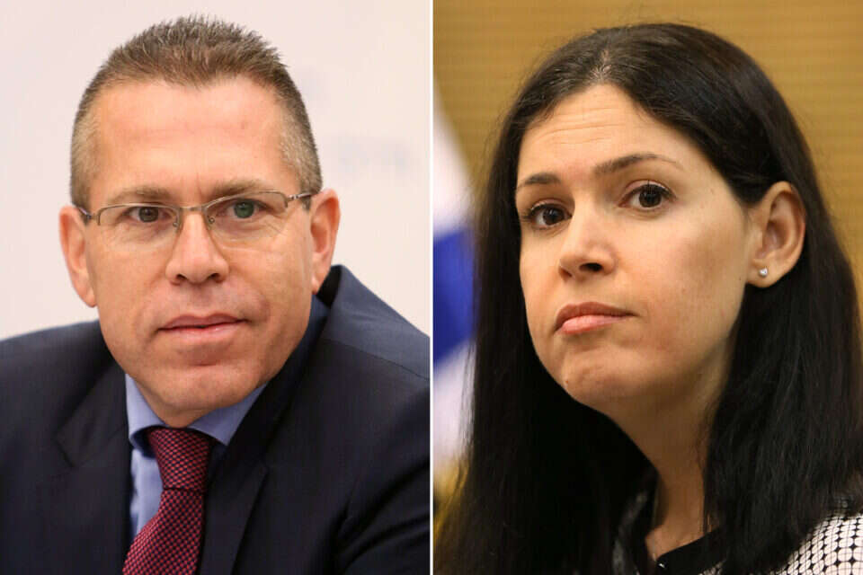 ח"כ קרין אלהרר והשר גלעד ארדן // צילום: דודי ועקנין // ח"כ קרין אלהרר והשר גלעד ארדן // צילום: דודי ועקנין , 