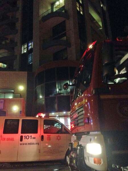 זירת הדלקה בהרצליה // צילום: כיבוי הרצליה