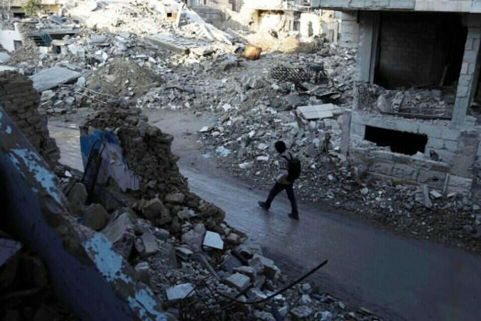 פגעי המלחמה בסוריה // צילום: אי.אף.פי // פגעי המלחמה בסוריה ,