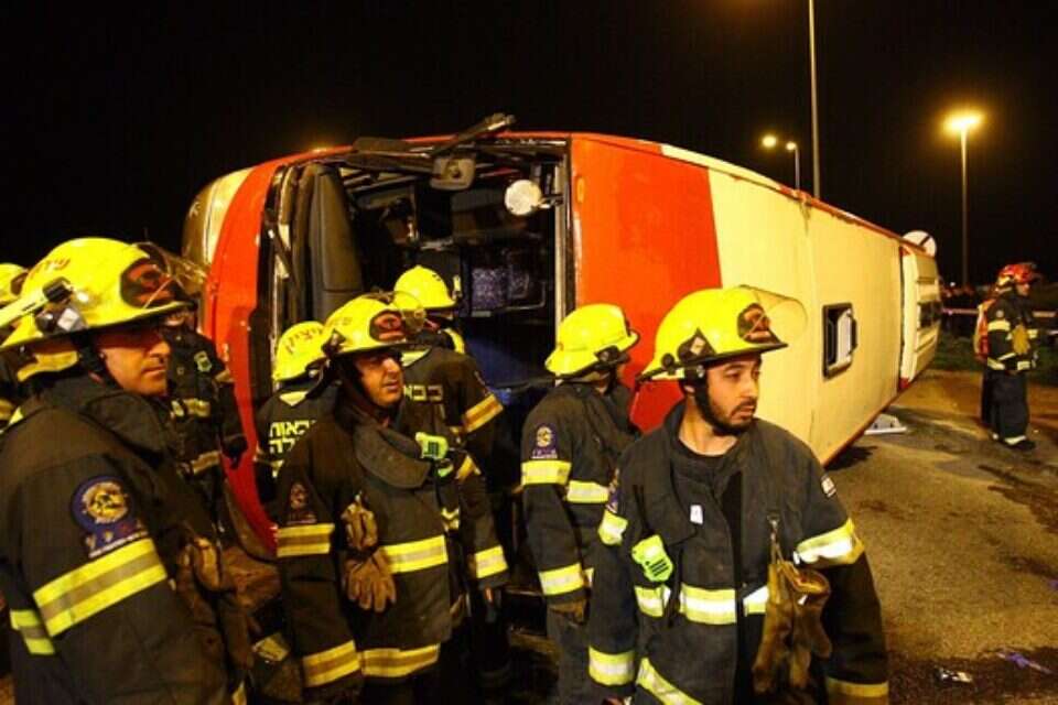 זירת התאונה // צילום: מישל דוט קום // זירת התאונה ,