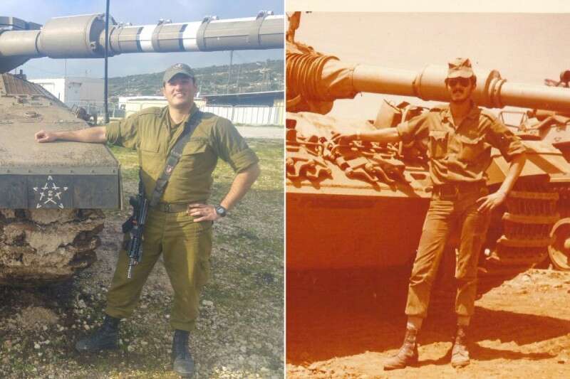 אז והיום - ראובן ואביב קיסין  // צילום: באדיבות המשפחה