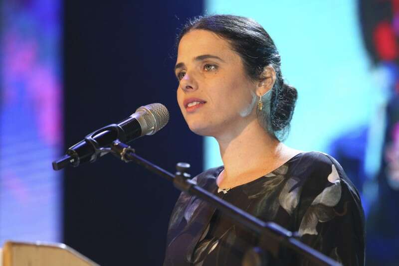 "אין מידע על מטרות הארגונים". שרת המשפטים שקד // צילום: עמי שומן