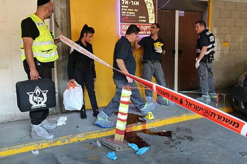 זירת הפיגוע בתל אביב // צילום: קוקו //  , 