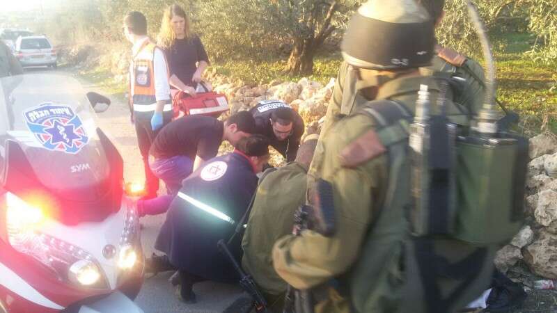 זירתפיגוע דריסה בבית אריה // צילום : TPS