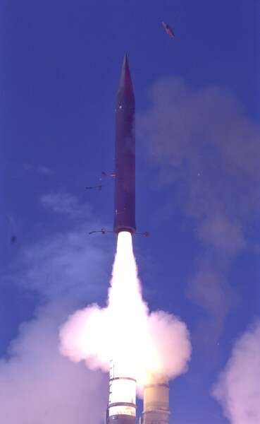 הניסוי במערכת ה"חץ 3" // צילום: דוברות והסברה משרד הביטחון