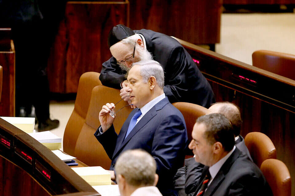 נתניהו וליצמן בכנסת, אתמול \ צילום: דודי ועקנין // נתניהו וליצמן בכנסת, אתמול ,