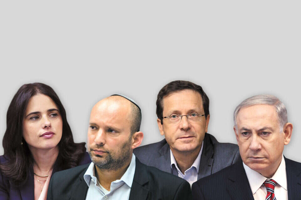 הימין נאבק בתחושת חוסר הביטחון, אך לשמאל אין מה להציע. מימין: נתניהו, הרצוג, בנט ושקד // הימין נאבק בתחושת חוסר הביטחון, אך לשמאל אין מה להציע. מימין: נתניהו, הרצוג, בנט ושקד ,