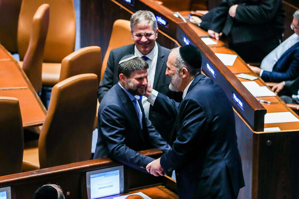 אריה דרעי ובצלאל סמוטריץ' (ארכיון)