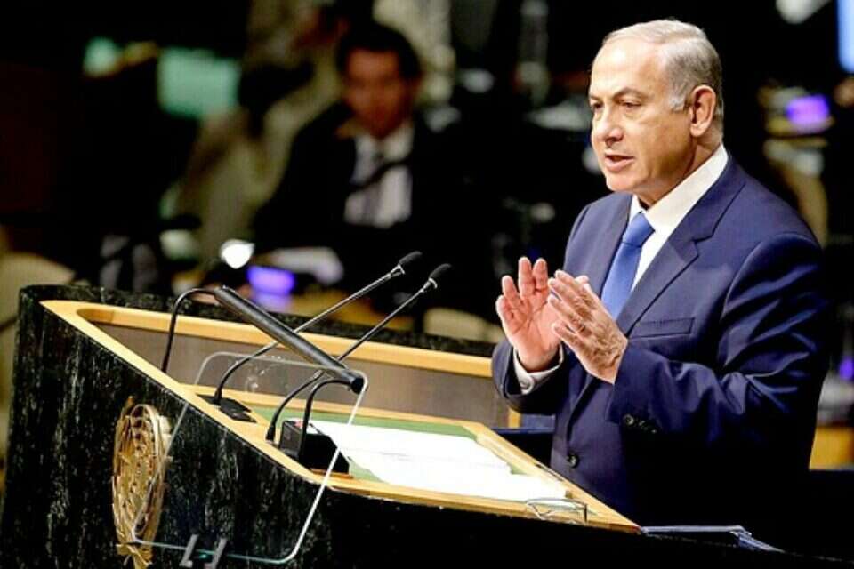 נתניהו באו"ם \ צילום: איי.פי // נתניהו באו"ם , 