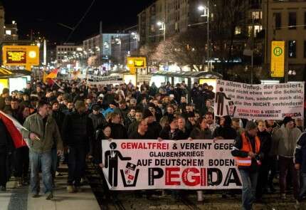 מפגינים נגד האיסלאם בגרמניה // צילום ארכיון: אי.פי.אי