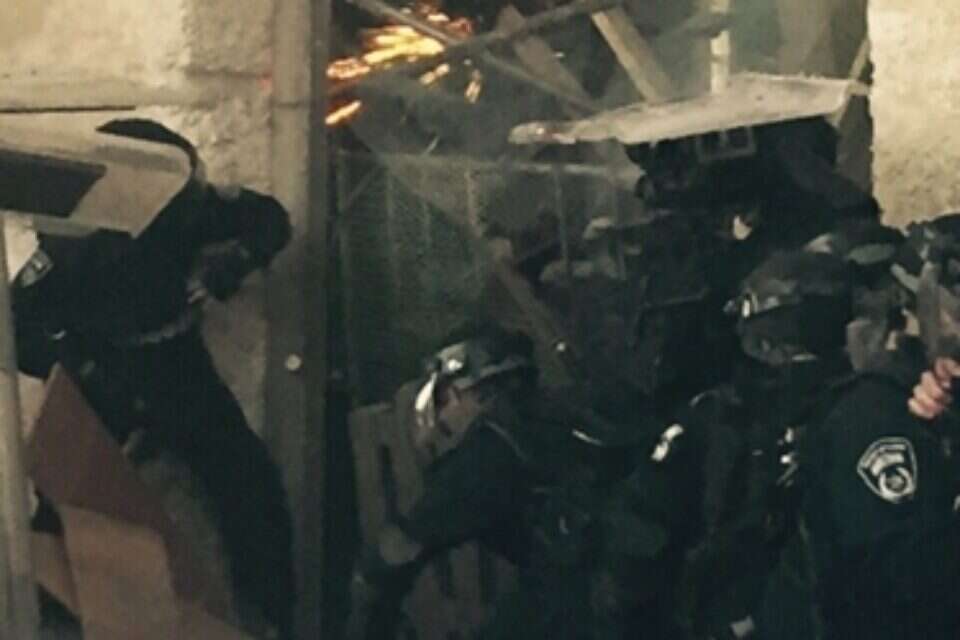צילום: דוברות משטרת ישראל // כוחות המשטרה בהר הבית , 